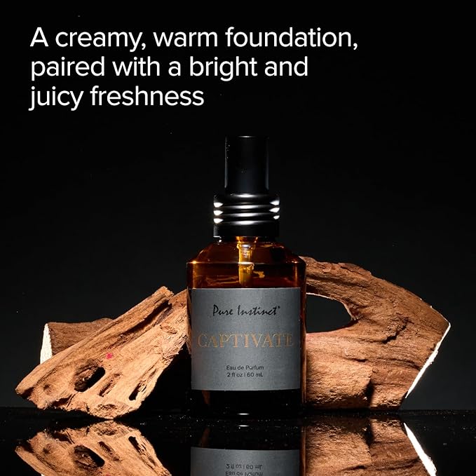 Pure Instinct CAPTIVATE The Original Pheromone Infused Essential Oil Perfume Cologne - Men's Collection - TSA Ready (Spray Bottle 2 Fl. Oz./60mL)