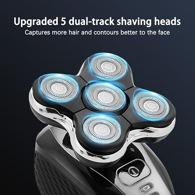 Replacement Blades Compatible with Remington Balder Pro Head Shaver Model XR7000, 5 Dual Track Heads for Remington Shaver, Precision Electric Shaving for Bald Men,1 Pack