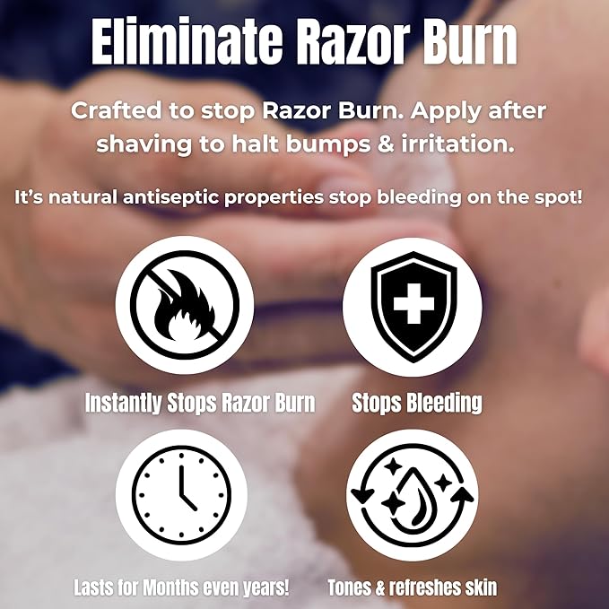 Gents Alum Block in Plastic Case | Upgrade Your Shave - Soothing Aftershave Solution for Shaving Razor Burn Relief - Travel Friendly Durable Plastic Case Included (3.5 Ounces Pack of 3)