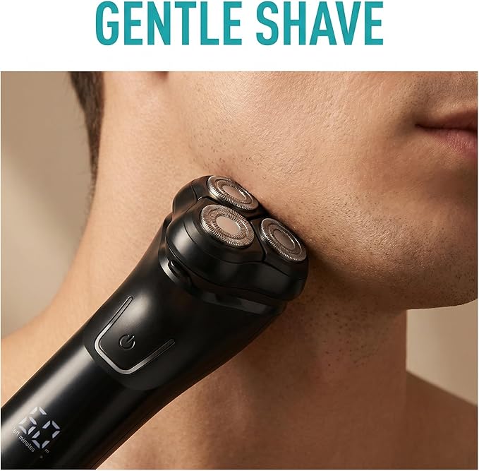2026 Men's Electric Shaver – Premium Rechargeable Design, 4D Floating Blades, IPX6 Waterproof, 1.5H Quick Charge, with Built-in Pop-Up Trimmer – Perfect for Sensitive Skin and Travel