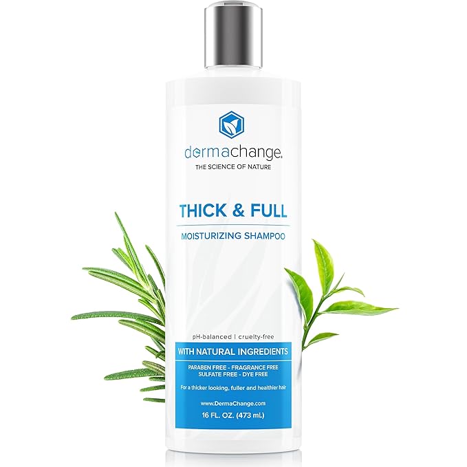 Hair Growth Shampoo for Thining and Hair Loss - Sulfate Free for Men and Women - Shinier, Volumizing and Thickening Shampoo for Color Treated Hair with Aloe Vera (16oz)