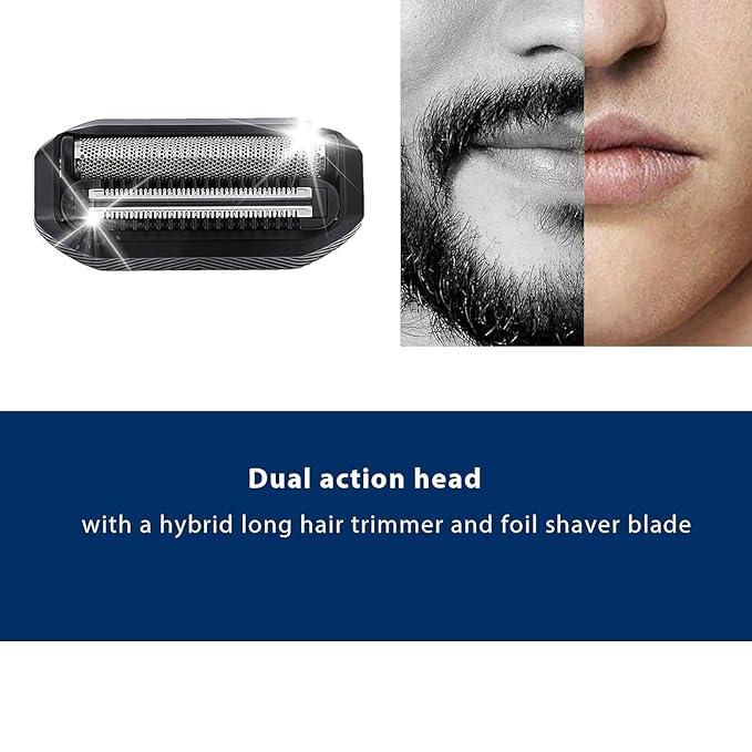 Pro Head Shaver Replacement Blades Compatible with MANSCAPED The Handyman，Long Hair Leveler and Foil Blades for Portable Men's Travel Facial Hair Comb (2 pack)