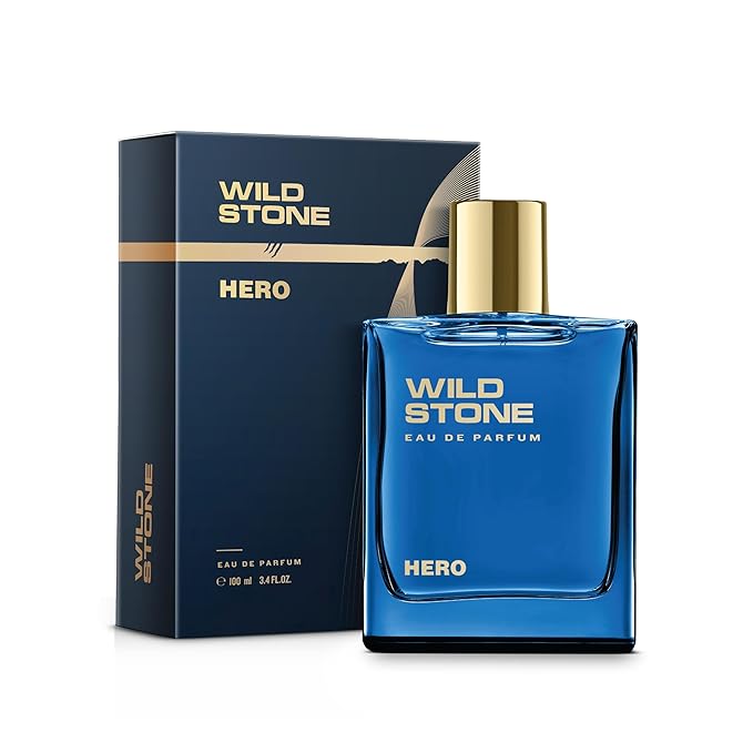 Wild Stone Hero Eau De Parfum | 3.38oz,100 ml | Luxury EDP Perfume for Men | Intense Long Lasting Premium Fragrance | Woody & Warm Spicy Notes | 100% Liquid Scent | Best Perfume for Gifting