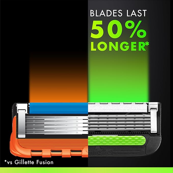 Gillette Labs Mens Razor Blade Refills Compatible with Gillette Labs Razors - 4 Cartridges With Exfoliating Bar