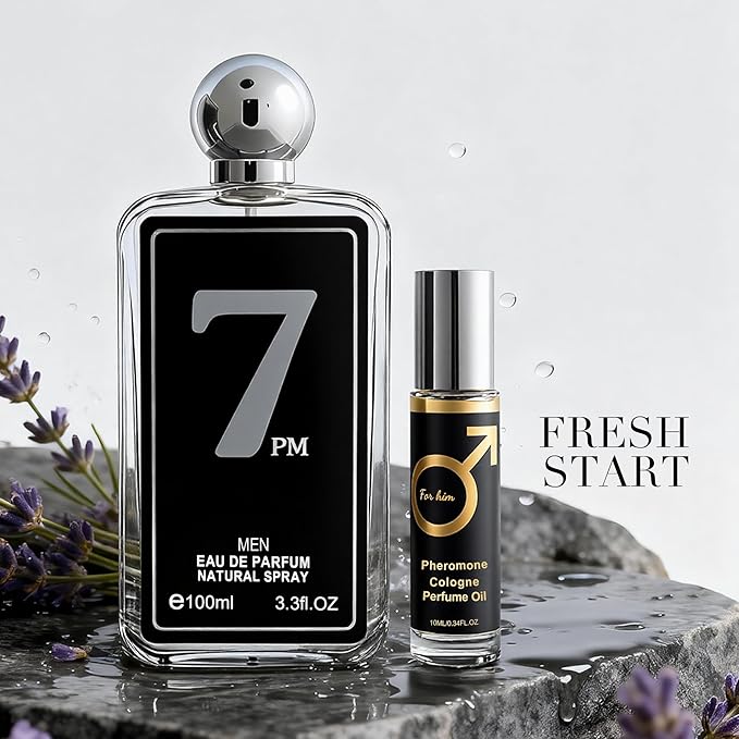 7PM Eau de Parfum for Men, Vibrant Fruity & Fresh Masculine Fragrance Spray, Long Lasting Cologne, 3.3 Fl Oz&Pheromone Parfum