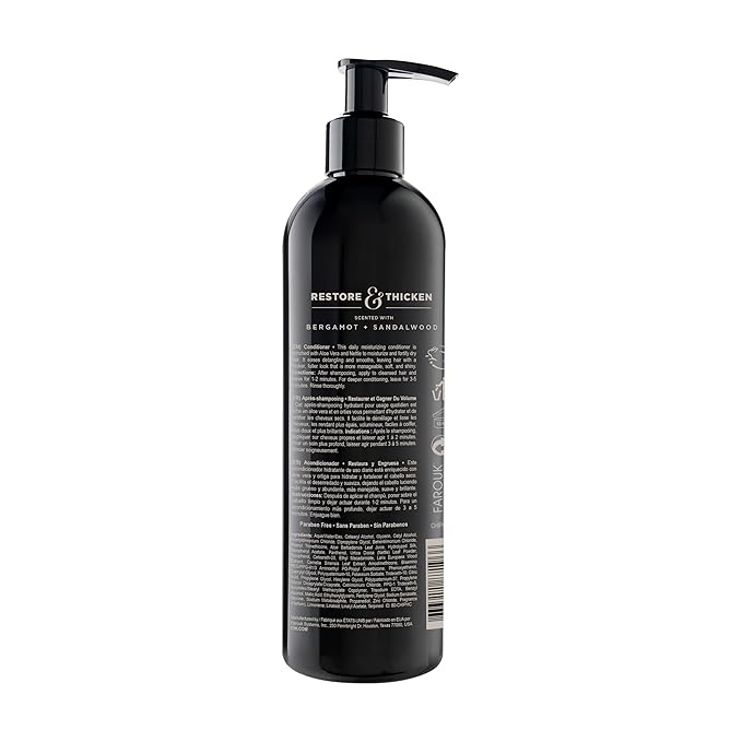 CHI Pour Homme Moisturizing Daily Conditioner For Men, Smooths & Detangles, Made With Aloe Vera & Nettle, Fresh, Woody Scent, Sulfate-Free, 11.5 oz