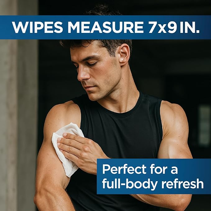 Defense Soap All Natural Peppermint Body Wipes 2PK with Tea Tree Oil | Wrestling, Combat, Camping, Gym, Post Workout Shower Wipes for Men and Women. 40 Count (Pack of 2)