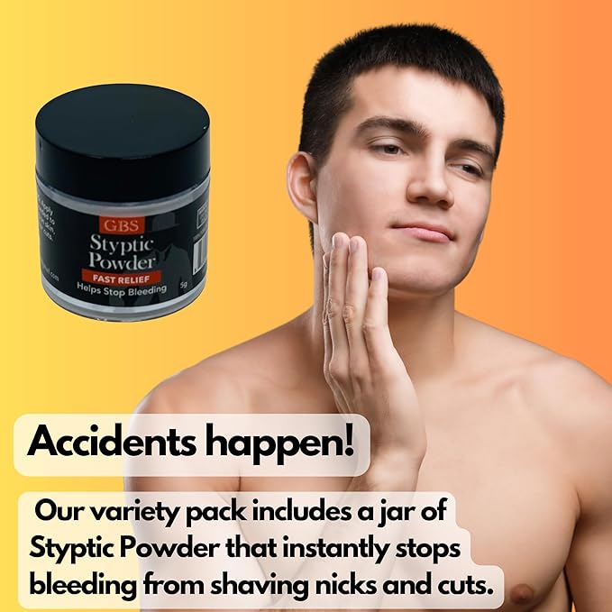 GENTS Double Edge Safety Razor Blades - 80 Premium Platinum Coated Blades + Styptic Powder & Leather Case - Men’s Wet Shaving Kit