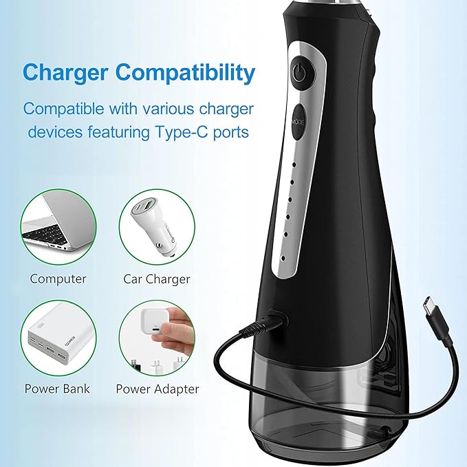 Irrigator Accessories Charger Cord Replacement Compatible with COSLUS, Aquasonic,Nicwell, Nicefeel, MOSPRO, Oralfree Water Flosser (1Pack)