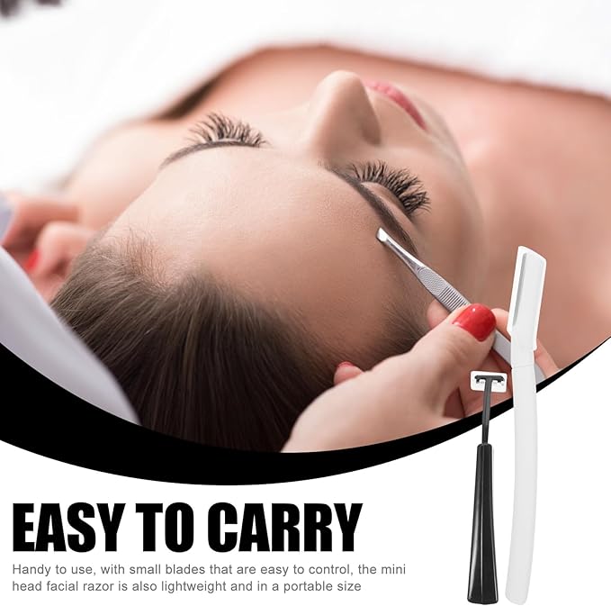 LALAFINA Portable Eyebrow Razor 8pcs Set with Facial Hair Trimmer for Women and Men, Eyebrow Shaping Tool for Precise Grooming and Travel Use