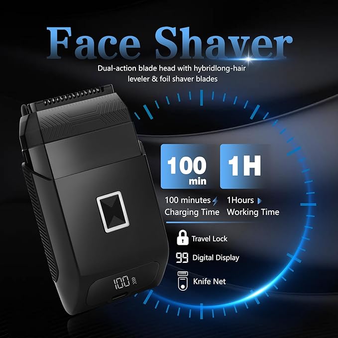 Soonsell 4-in-1 manscape Beard Trimmer for Men+ 2-in-1 Cordless Hair Clipper and Trimmer Set