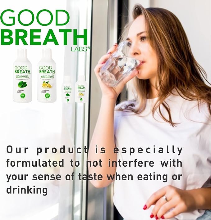 Goodbreath Mouthwash - Mint Mouth Rinse for Chronic Halitosis - New Ozone Technology Oral Rinse - Halitosis Treatment & Bad Breath Neutralizer - Mouthwash for Gum Diseases - Alcohol-free | 6 Pack,2 Oz