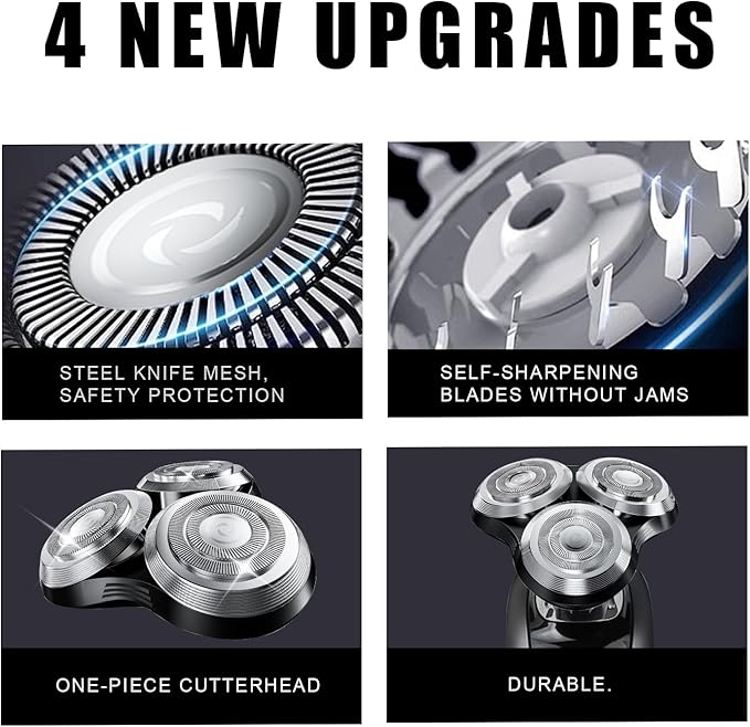 SH90 Replacement Rotary Heads Compatible with Philips Norelco Shavers Series 9000,Replacement Shaver Head with Upgrade Double-Layer Precision Blades for Men's Shaving,1 Pack