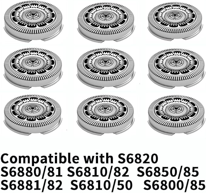 SH60 Replacement Shaver Heads Compatible with Philips Norelco Series 6000, Replacement Blades Compatible with Philips Electric Shaving Series 6000