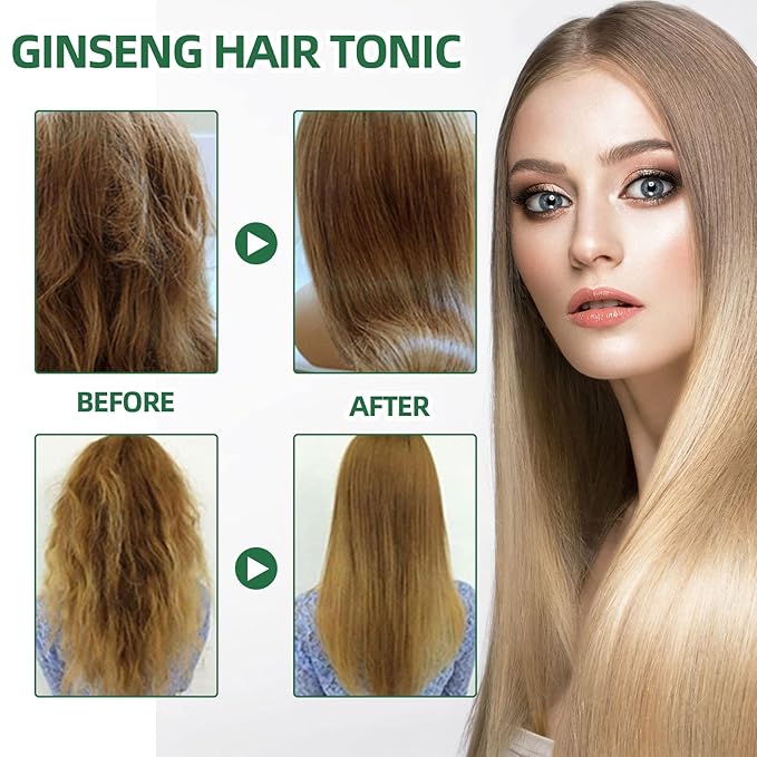 Rosemary Biotin Hair Growth Spray with Ginseng & Ginger - Hair Tonic for Scalp Nourishment, Hairfall Control, Natural Follicle Strengthener, Vegan Formula (2 pcs)