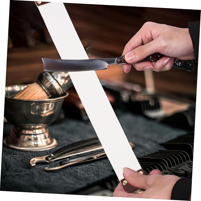 Double Layer Canvas Razor Strop 1-Piece Professional Sharpening Strap for Barbers Adjustable Polishing Belt for Straight Razors for Close Shaving and Grooming