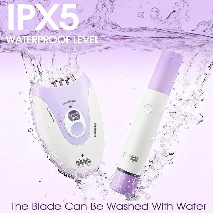 DSP Epilators Hair Removal for Women, Eyebrow Trimmer for Women, 2 Speeds Hair Removal, Facial Hair Trimmer for Legs Face Bikini Arms, Face Shavers
