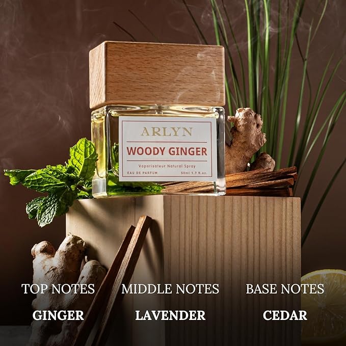 ARLYN Woody Ginger Eau De Parfum Inspired by Chanelle's Blue De, Perfume for Men, Luxury Fragrance - Vegan, Cruelty-Free, and Eco-Conscious (1.7oz / 50ml)