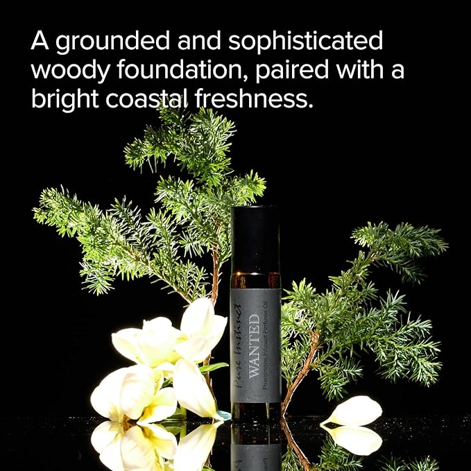 Pure Instinct WANTED The Original Pheromone Infused Essential Oil Perfume Cologne - Men's Collection - TSA Ready (Roll On Bottle 0.34 Fl. Oz./10.2mL)