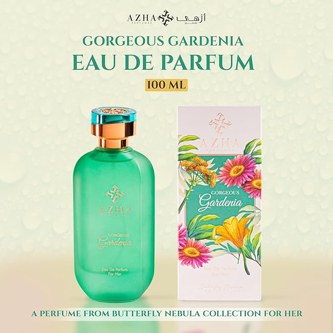 Gorgeous Gardenia Eau de Parfum for Women, Fruity White Floral Musk Perfume Spray with Osmanthus, Pear, Orange Blossom & Amber, Long Lasting Fragrance, Butterfly Nebula, 3.4 Fl Oz
