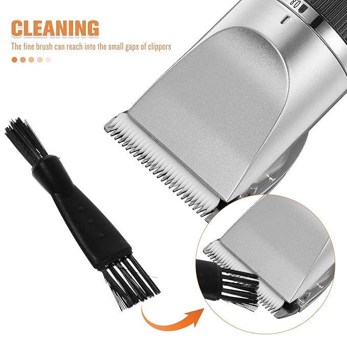 FRCOLOR 20 Pcs Double-head Razor Cleaner Brushes Plastic Clipper Cleaning Brushes for Electric Shaver and Trimmer Detail Cleaning in Barber and Personal Grooming