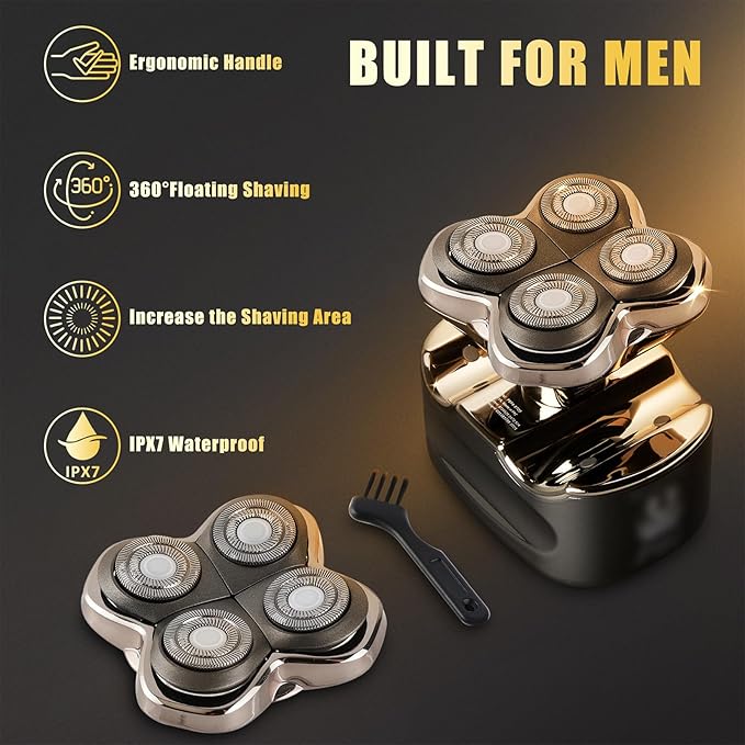 Razor Replacement Blades - for Forte PRO 4 Head Compatible with Skull Shaver Pitbull Pro - for Pitbull Silver Gold PRO SX5 & Palm MX5 & Butterfly Kiss Pro - Bald Men Electric Shavers Accessories