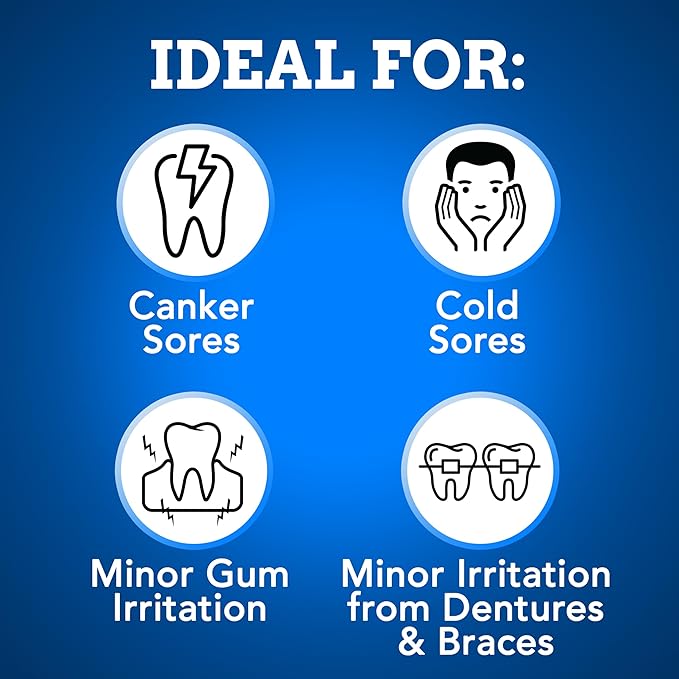Orajel 3X for Mouth Sores: Maximum Strength Gel Tube 0.42oz- from #1 Oral Pain Relief Brand