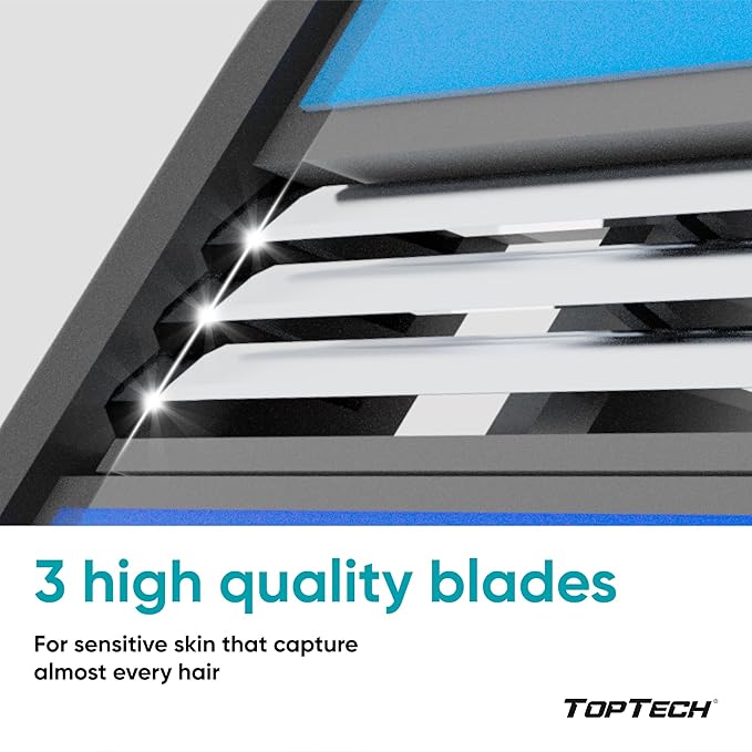 TopTech Razor 3 for Men Two Year Set - Manual Shaving Razor & Replaceable Cartridges (Handle + 25 Refills Pack) - 3 Blades Technology - Fits Gillette Mach3 - Soft Shave & Sharp - Great Refill Price