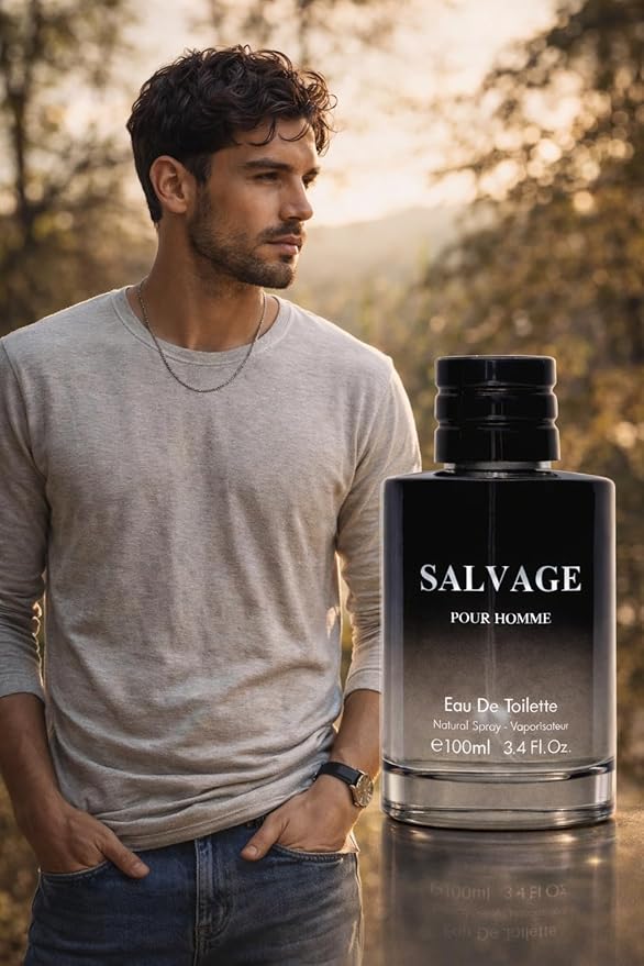 PANIM Salvage for Men 3.4 Oz Men's Eau De Toilette Spray Refreshing & Warm Masculine Scent for Daily Use Men's Casual Cologne Great Holiday Gift Smell Fresh All Day A Gift for Any Occasion
