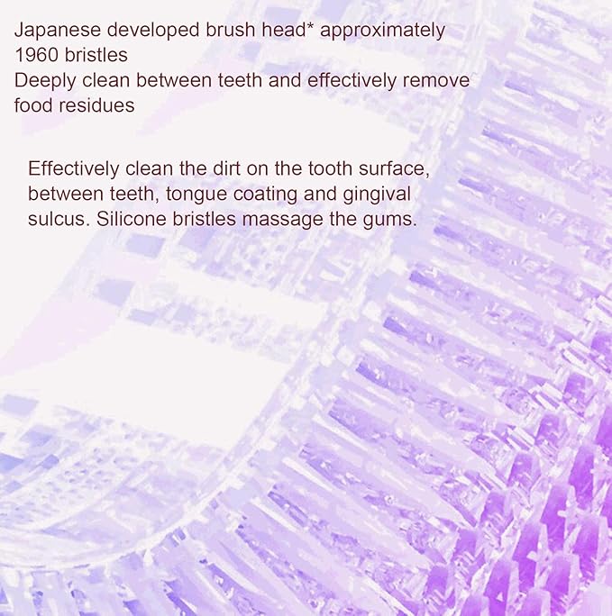 VIDECOR U Shaped Electric Toothbrush, Silicone Brush Head Toothbrush for Teeth Whitening Cleaning, Oral Care Toothbrush for Adult,D