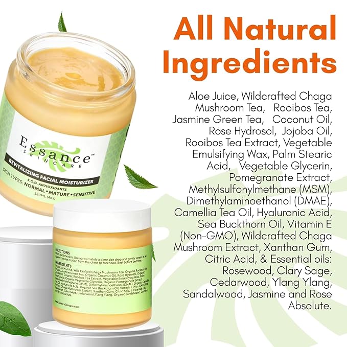 Essance Skincare Face Moisturizers 4 oz | Lightweight Moisturizer Face Cream with Sea Buckthorn | Facial Moisturizer for Women & Men | Face Cream for Dry, Oily & Sensitive Skin