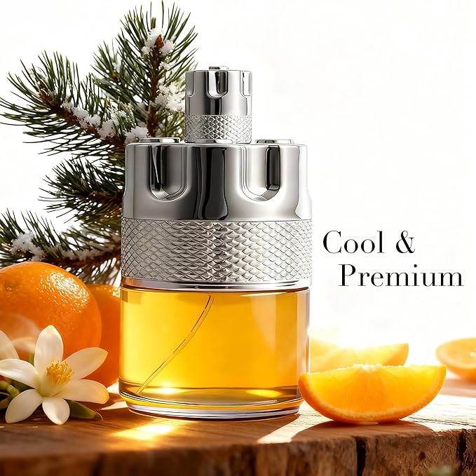 Azura Noir Men's Cologne Long Lasting Woody Spicy Eau de Parfum 100ml Fresh Citrus & Vetiver Fragrance Gift Day to Night Cologne