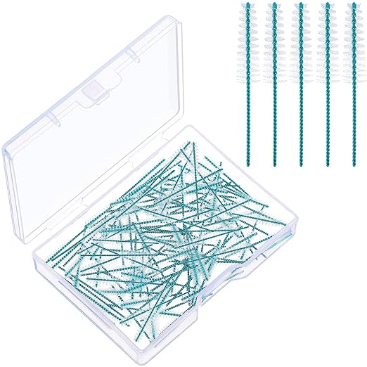 Interdental Brush Dental Picks Tooth Floss Interdental Brush Between Teeth Refills White Refills for Tooth Cleaning(60 Pieces,Small)