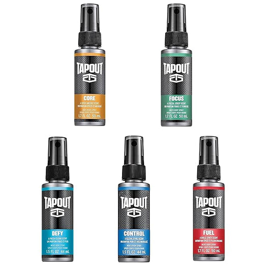 TAPOUT Body Spray for Men 5 Piece Set 1.5 Fl Oz