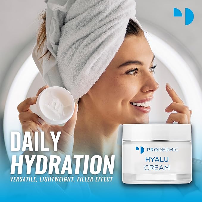 HYALU CREAM – Advanced Hyaluronic Acid Moisturizer for Deep Hydration – Face Lotion for Men & Women – Day & Night Cream for Anti-Aging, Firming and Wrinkle Reduction [ 50 Ml ] [ 1.8 Fl Oz ]