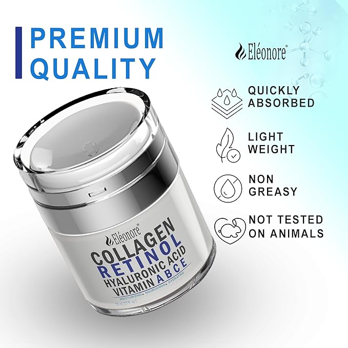 ELEONORE Instant Face Lift Cream, Face Moisturizer, Lotion for Extremely Dry Skin - Face Moisturizer For Aging Skin, Mens face lotion, Clinically Tested. 1.7 Oz