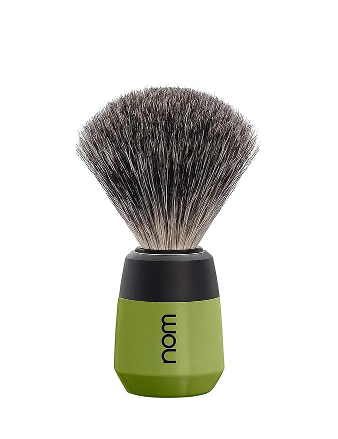 Nom Max Pure Badger Shaving Brush, Olive