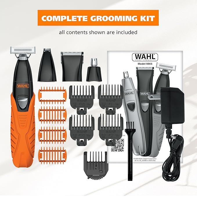 Wahl Trim Ninja All in One Hybrid Electric Razor and Beard Trimmer for Men – All Body Electric Shaver, Hair Trimmer, Precision Detail Trimmer, Ear & Nose Hair Trimmer for Men – Model 3030115