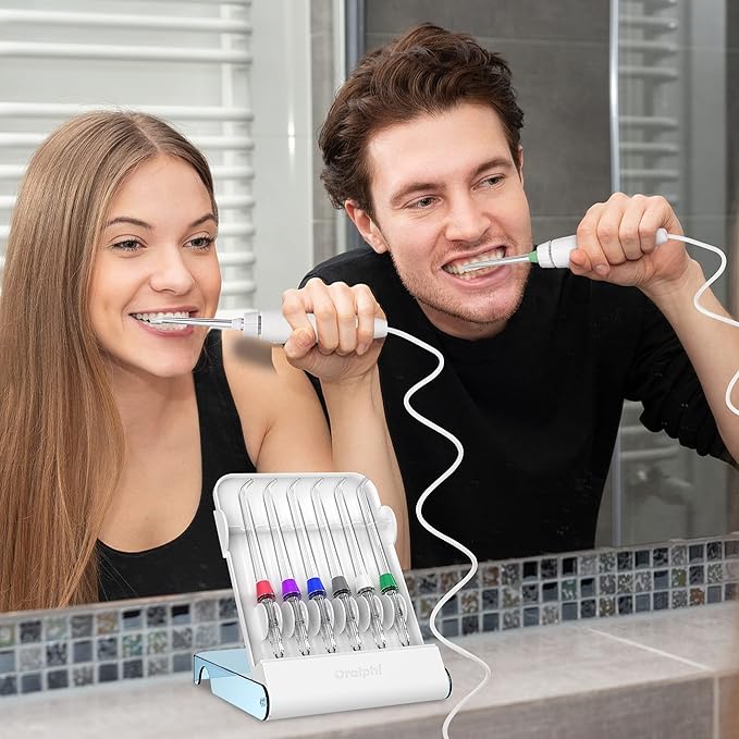 6 Classic Jet Tips for Waterpik Water Flosser with Additional Storage Case
