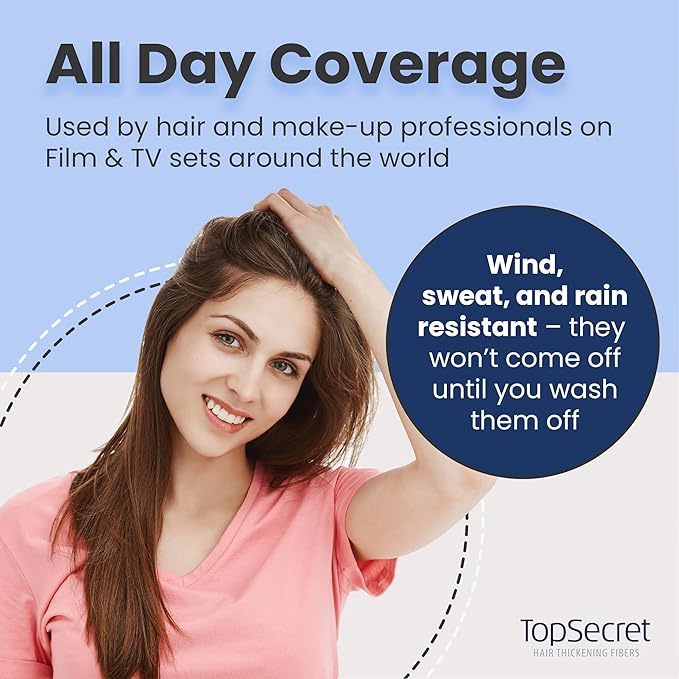 Top Secret Hair Thickening Building Fibers Refills - Undetectable & Natural Hair Filler - for Men & Women - Instantly Fill In Fine Thinning Hair - Weather & Sweat Resistant (Blonde, Large)