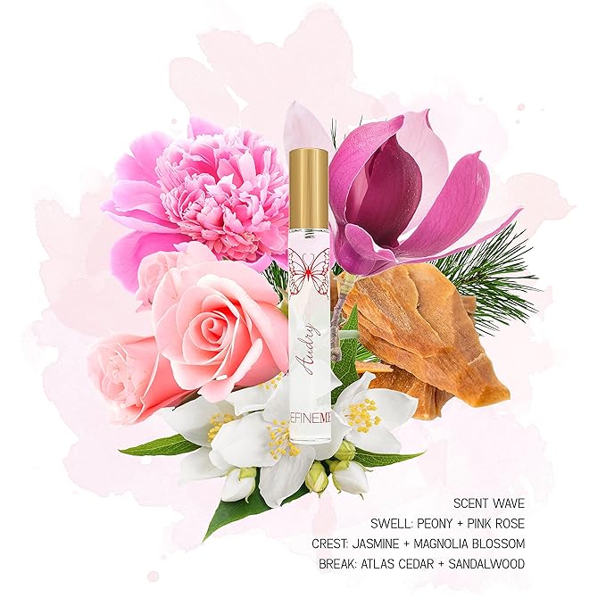 DefineMe Natural Perfume Mist, Audry, 0.3 FL OZ, Travel Size, Purse Spray, Floral Fragrance