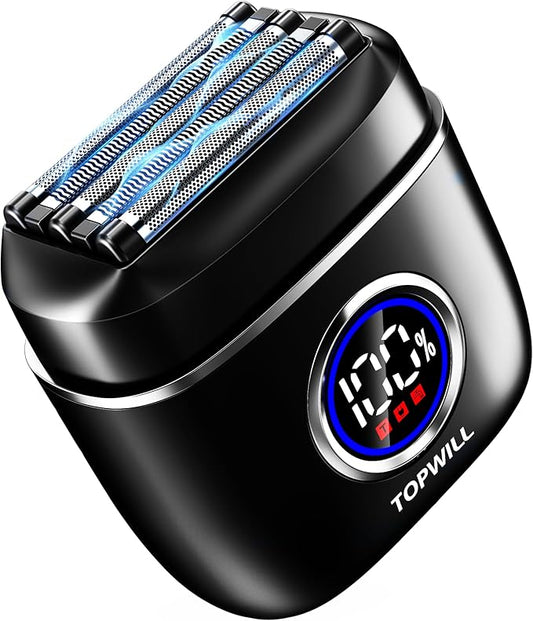 2026 Electric Razor for Men, New 5-Blade Portable Foil Shaver for Travel, High-Speed Motor for Beard & Mustache Close Shave, Wet/Dry Use, Cordless USB-C Rechargeable, Black
