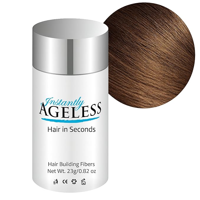 Instantly Ageless® Hair in Seconds™ Hair Building Fibers – Hair Thickening Fibers for Thinning Hair & Hair Loss for Fuller-Look - 0.83 oz (23g) - Light Brown