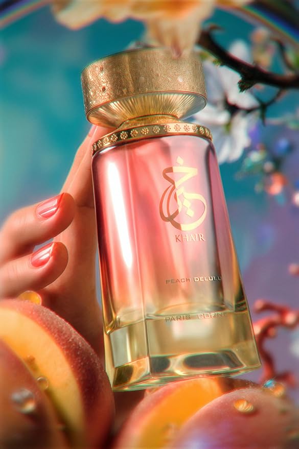 Paris Corner | Khair Peach Delulu Eau de Parfum for Women – 3.4 Fl Oz | Sophisticated Gourmand Perfume with Peach, Nectarine, Guava, Vanilla & Florals | Long Lasting Luxury Fragrance