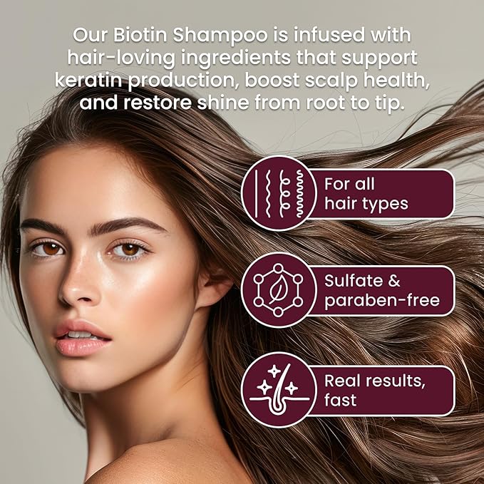Hair Growth Shampoo for Thinning Hair: Advanced Biotin and Rosemary Shampoo with Rice Water for Women and Men Hair Loss - Herbal Essences Promotes Thicker Hair, 10.56 Fl Oz