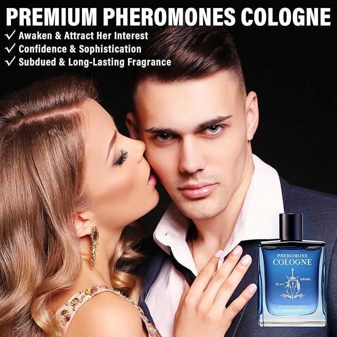Pheromone Cologne for Men, 1.7fl.Oz Cologne for Men, Long-Lasting Scent, Day or Night Casual Scent, Gift for Him