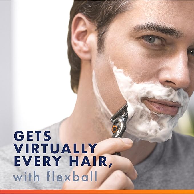 Gillette Fusion5 ProGlide Shaving Razor for Men, Razor Handle, 4 Razor Blade Refills, FlexBall Razor Handle and Precision Trimmer for Men