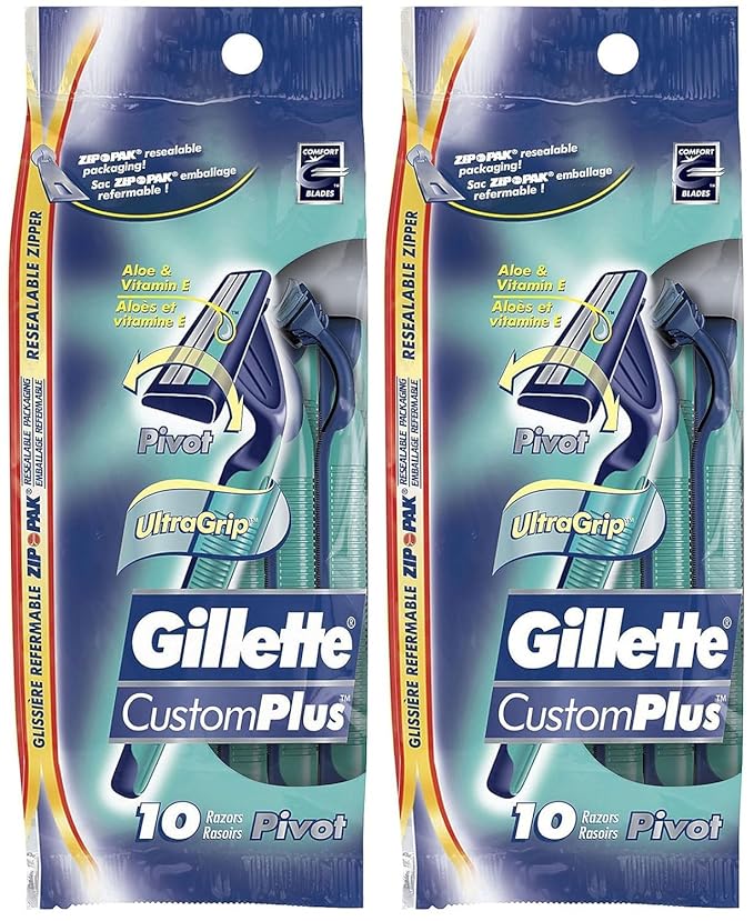 Gillette Mens Sensor 2 Plus Disposable 10 Count (2 Pack)