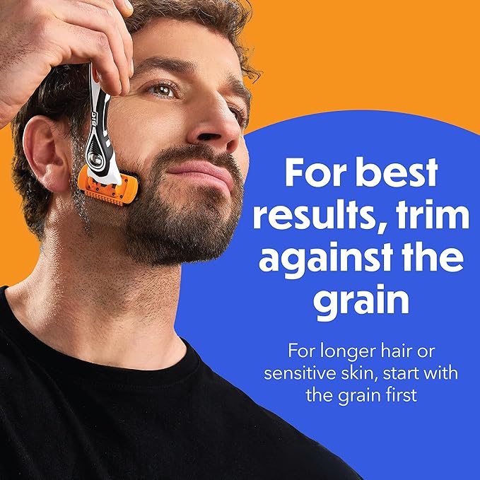 BIC Flex 5 Trim and Shave Body and Beard Trimmer for Men, 5 Blades, 3-in-1 Grooming Kit, 1 Handle, 3 Razor Refills, 6 Trimmers, No Batteries Needed