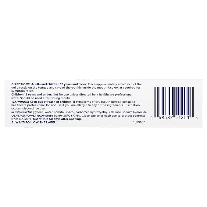 Biotene OralBalance Moisturizing Gel, Alcohol Free Gel and Dry Mouth Gel, Flavor Free - 1.5 oz
